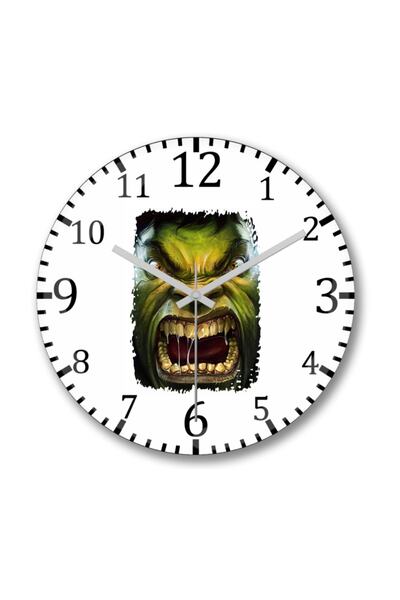 Baskı Dükkanı ساعة حائط هالك ساعة حائط منحنية من الزجاج الحقيقي