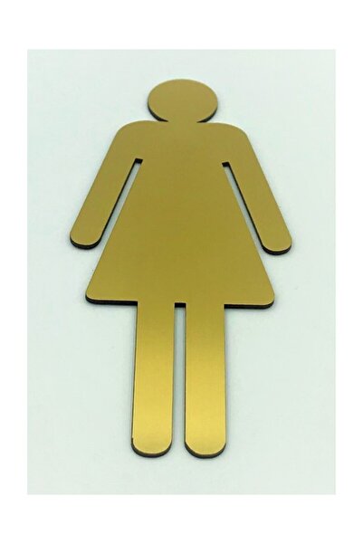 Wc Toilet Sign Female, Door And Wall Orientation Plate 15 Cm X 6.5 Cm Wc Symbol Wc Icon