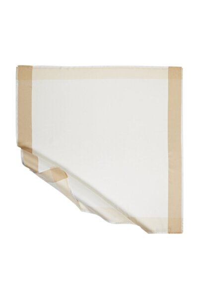 ipekevi Жіночий кремовий шовковий шарф