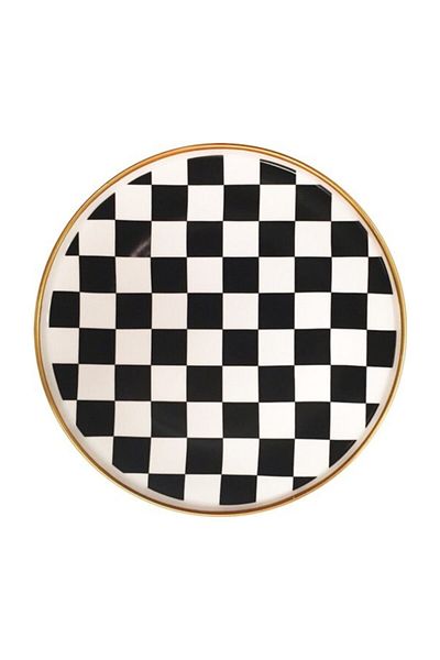 Koleksiyon Dessert Plate Set 6 Pieces Checkers