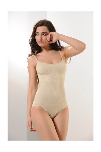 İNCEYAŞAM حمالة صدر نسائية بلون البشرة، مشد للجسم بالكامل