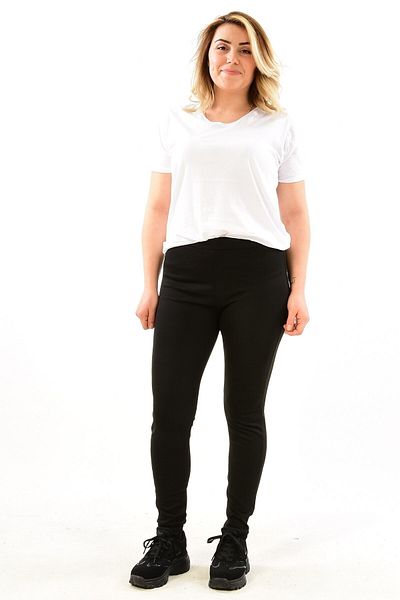 ModaPlaza Γυναικείο Μαύρο Καλσόν Plus Size 0707