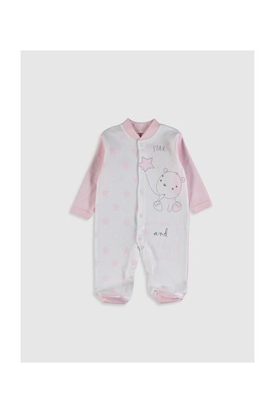 Bebibebek Baby Girl Teddy Bear Jumpsuit Specially Designed in Popcorn Box
