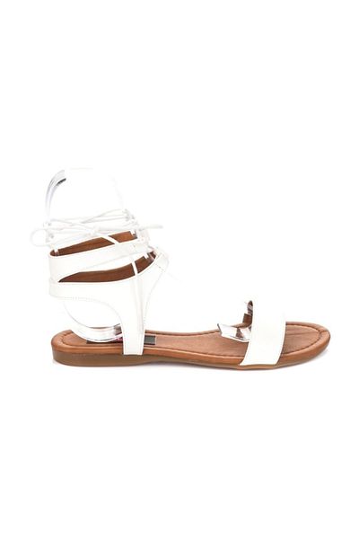 Fox Shoes Bílé dámské sandály B548397509