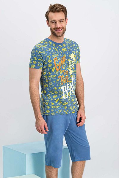 ROLY POLY Ανδρικό σετ Capri Rolypoly Beach Surf Dark Indigo Crew Neck
