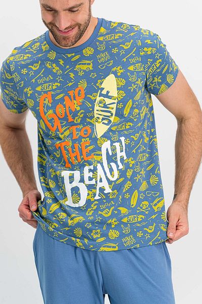 ROLY POLY Ανδρικό σετ Capri Rolypoly Beach Surf Dark Indigo Crew Neck