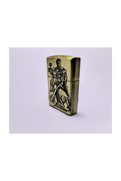 platin hediyelik Motor Resim Logolu Çarklı Metal Ateşli Çakmak