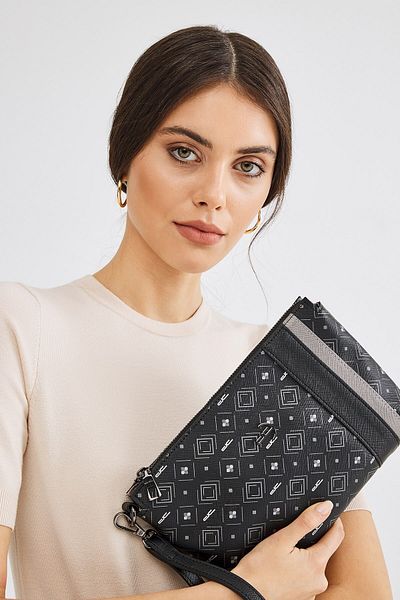 Deri Company Черна дамска чанта тип клъч (4006SG)