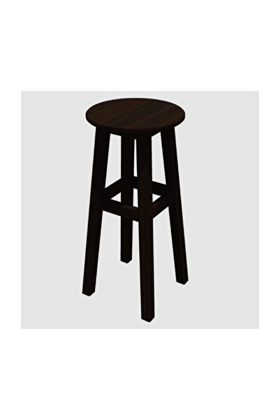 Arbre Ahşap Tabure, Siyah Iskelet , 60cm Yükseklik / Siyah Tabla