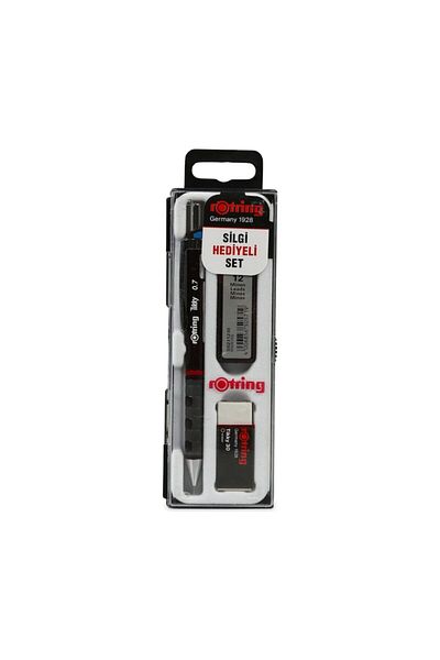 Rotring Tikky School Set 0.7 Mm Claret Red Versatil Pencil + Eraser + Nib