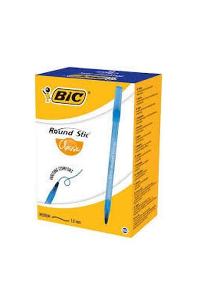 Bic Round Stic 1.0 mm Blue Box of 60