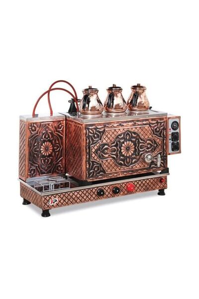 Genel Markalar BAKIR İŞLEMELİ ÇİFT DEMLİKLİ GAZLI+ELEKTRİKLİ ENDÜSTRİYEL ÇAY ...