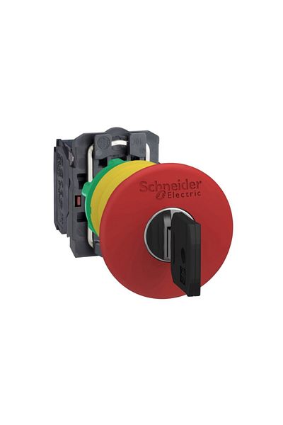Schneider Electric Schneider Xb5as9442, Locking Emergency Stop Button, 1nk, 22mm, Plastic Body