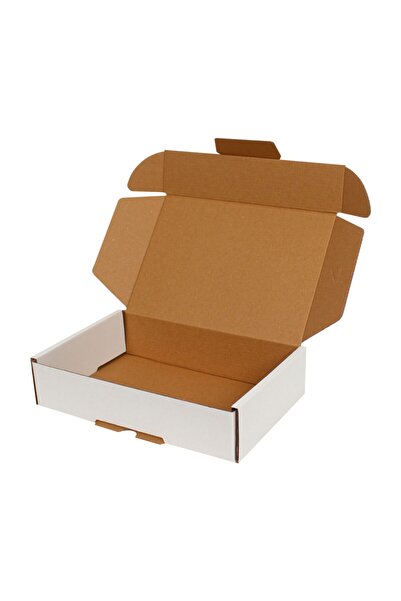 Kolicim 24x16,5x6cm Kutu - E-ticaret Kargo Kutusu - 0,8 Desi Kutu - Beyaz [10...