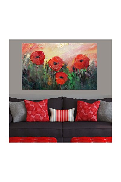 My canvas Painting Çiçekler Saatli Tuval Kanvas Tablo