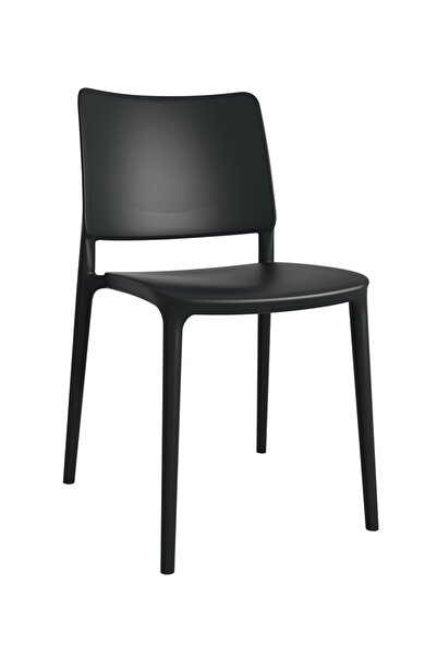 Papatya Joy Sandalye Siyah - Mutfak Sandalyesi - Kolçaksız