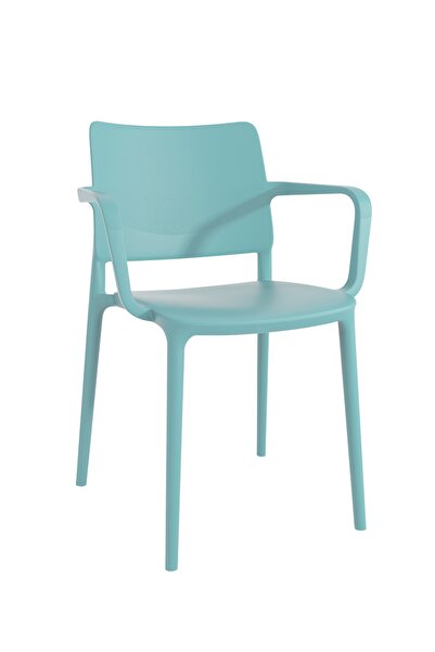 Papatya Joy Koltuk Turkuaz - Kolçaklı Bahçe Balkon Mutfak Sandalyesi