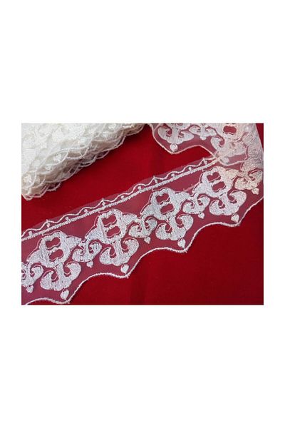 Gelincimherşey Cream Color Home Dowry, Ottoman Lace Tulle Guipure For Decoration