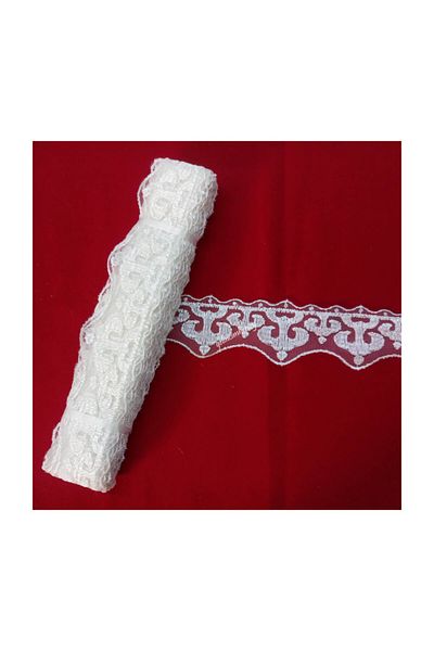 Gelincimherşey Cream Color Ottoman Lace Tulle Guipure For Home Dowry Ornament