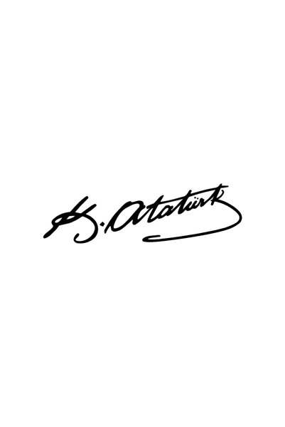 K.atatürk Imza Sticker, Oto Sticker, Araç, Arma, 15 cm X 4 cm