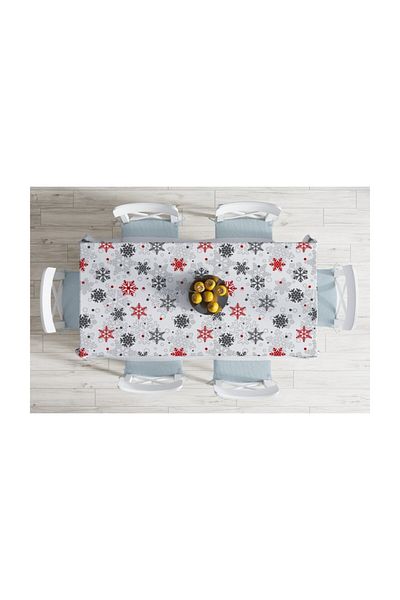 Realhomes Fata de Masa Design Special Fulgi de zapada pe podea alba-140x220 Cm
