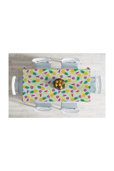 Realhomes Față de masă cu imprimare digitală cu design special, rezistentă la pete-140x220 cm