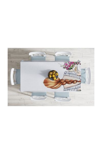 Realhomes Fata de Masa Decorativa Moderna Anti-pete cu Desen Fata de Flori-120x140 Cm