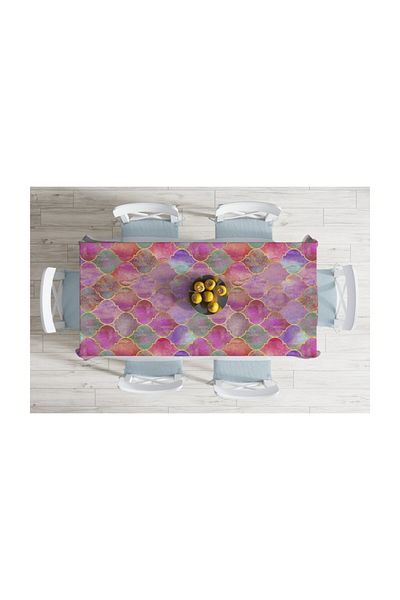 Realhomes Față de masă Ogea cu design special rezistent la pete cu podea pulbere - 140 X 180 cm