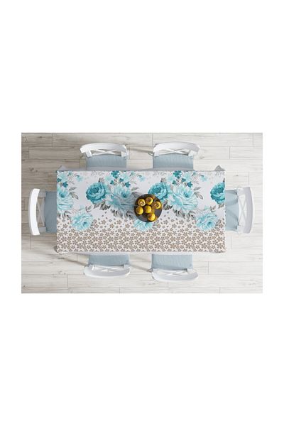 Realhomes Față de masă rezistentă la pete cu imprimare digitală cu design special - 140 X 180 cm