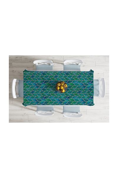 Realhomes Față de masă fără griji imprimată digital cu design special - 140 X 180 cm