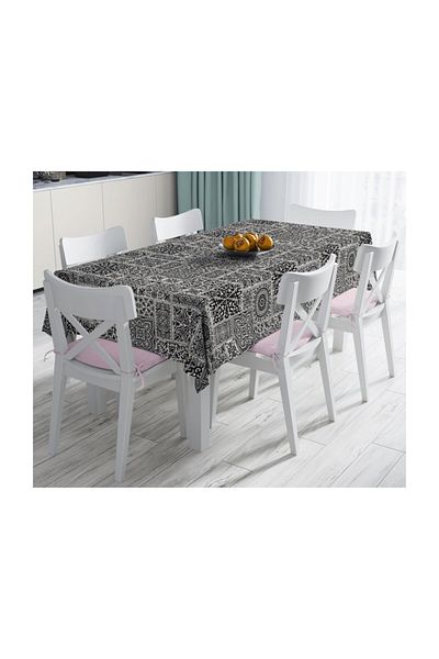 Realhomes Față de masă rezistentă la pete cu imprimare digitală cu design special - 140 X 180 cm