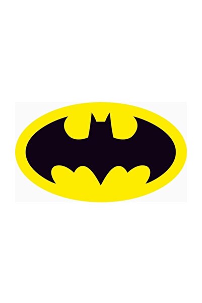 Sticker Sepetim Batman Logo Dekoratif Sarı Siyah Duvar Sticker