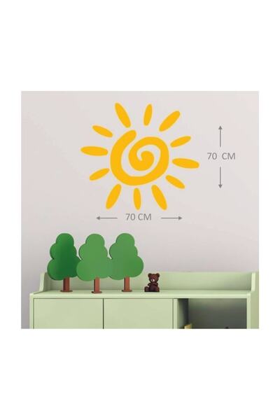 Sticker Sepetim Güneş Dekoratif Sticker