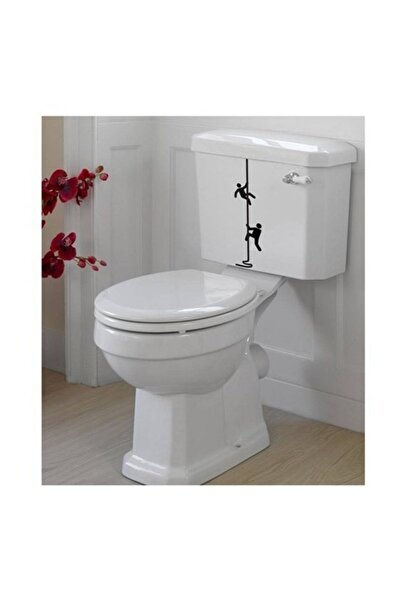 Sticker Sepetim Tırmanış Siyah Dekoratif Çok Amaçlı Banyo Sticker