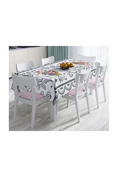 Realhomes Față de masă cu imprimare digitală cu design special, rezistentă la pete-120x140 cm