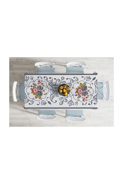 Realhomes Față de masă cu imprimare digitală cu design special, rezistentă la pete-120x140 cm