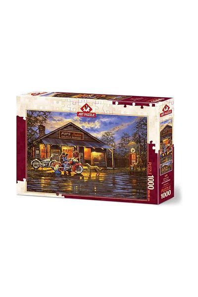 Art Puzzle 1000 Piece Puzzle - Motorcyclist Design