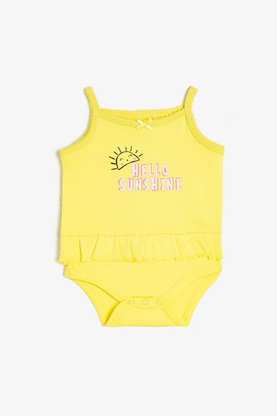 Koton Gelb gemusterte Baby-Sets für Mädchen