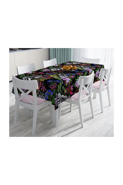 Realhomes Față de masă rezistentă la pete cu imprimare digitală cu design special - 140 X 180 cm