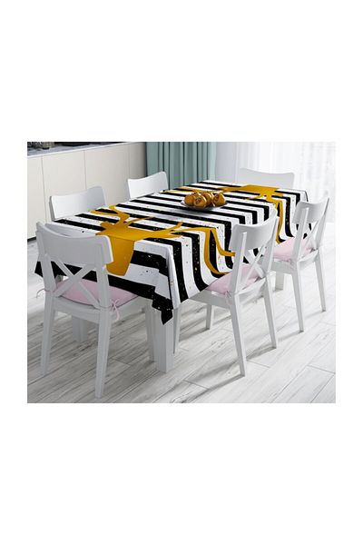 Realhomes Fata de Masa Moderna cu Motiv Cerb Auriu-140x220 cm