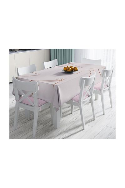 Realhomes Față de masă cu imprimare digitală cu design special, rezistentă la pete - 140 X 180 Cm