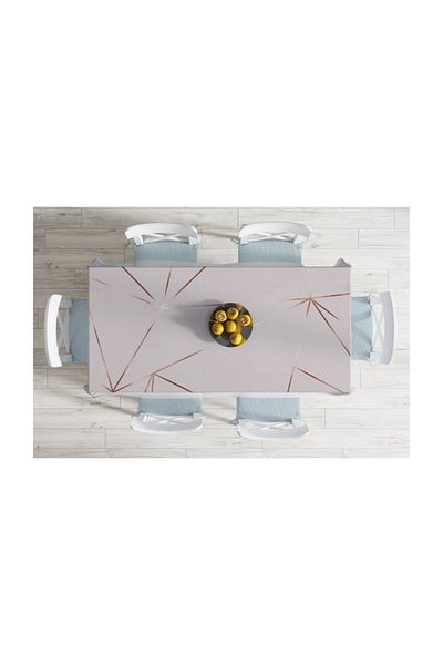 Realhomes Față de masă cu imprimare digitală cu design special, rezistentă la pete - 140 X 180 Cm
