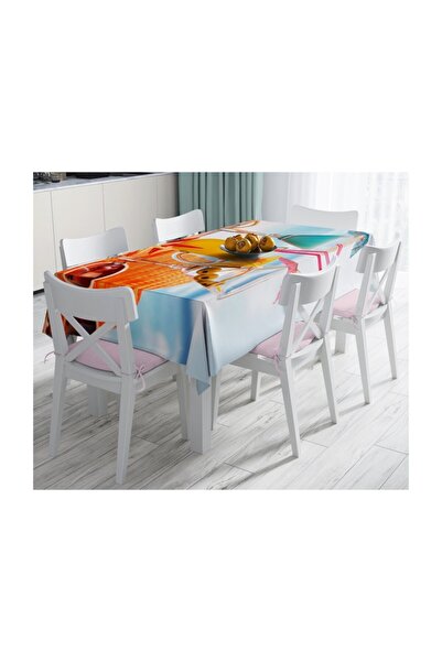 Realhomes Față de masă imprimată digital cu design special de vară-140x220 Cm