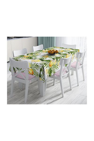 Realhomes Față de masă rezistentă la pete cu imprimare digitală cu design special - 140 X 180 cm
