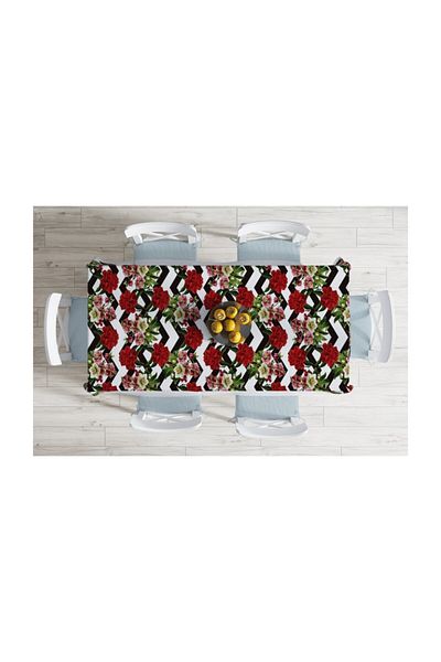 Realhomes Față de masă cu imprimare digitală cu design special, rezistentă la pete-140x220 cm