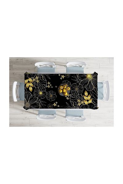 Realhomes Față de masă rezistentă la pete cu imprimare digitală cu design special - 140 x 180 cm