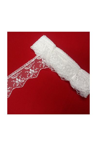 Gelincimherşey White Color Lace Tulle Guipure For Home Textile, Dowry,