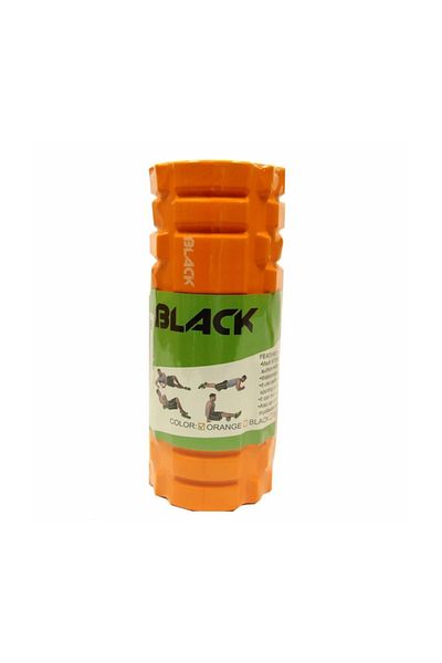 Povit Black Serrated Foam Roller 15x33 Cm Orange Color
