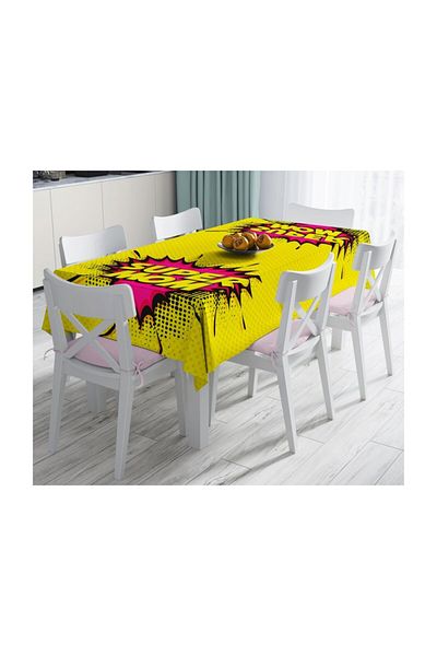 Realhomes Față de masă cu imprimare digitală cu design special Super Mom - 140 X 180 cm