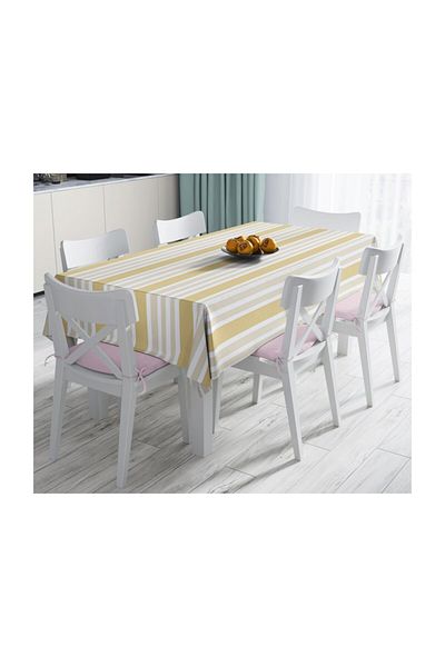 Realhomes Față de masă cu imprimare digitală cu design special, rezistentă la pete - 140 X 180 Cm